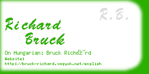 richard bruck business card